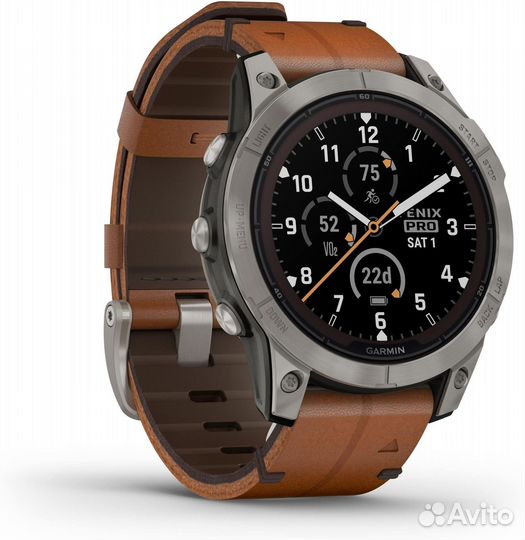 Garmin Fenix 7 PRO Sapphire Solar Leather band NEW