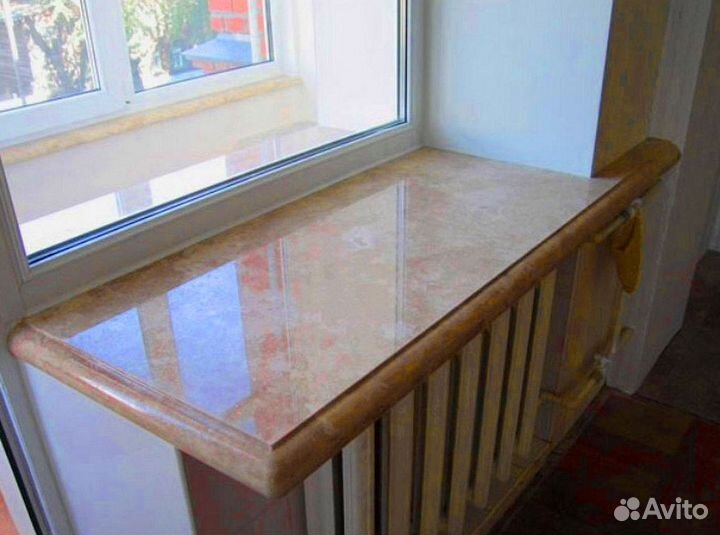 Подоконник из камня, мрамор