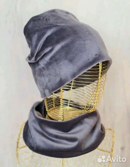 Комплект шапка и снуд женский