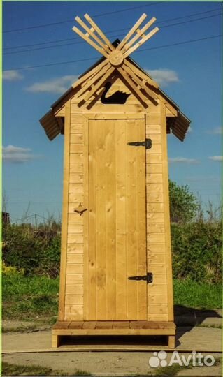 Дачный туалет с декором и установкой CFP