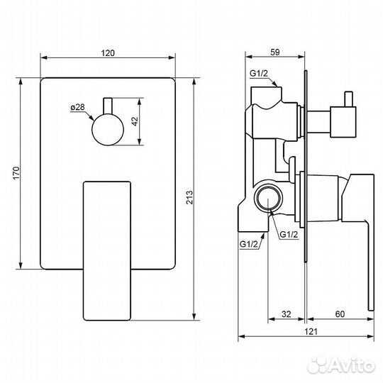 Смеситель для душа Damixa Gala 537100000 Хром