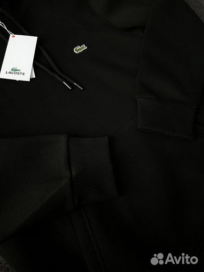 Толстовка Lacoste черная с флисом