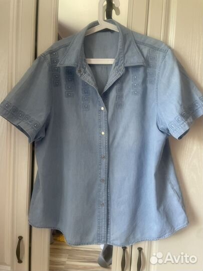 Рубашка джинсовая 54-56