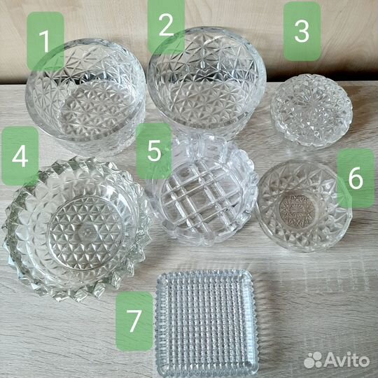 Хрусталь вазочка салатник пепельница икорница