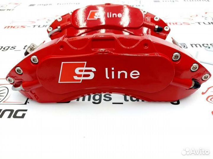 Накладки суппортов S-line металл A7 4G рест 2л d