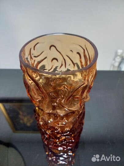 Вазы из цветного стекла СССР