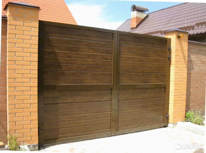 Ворота распашные алюминиевые