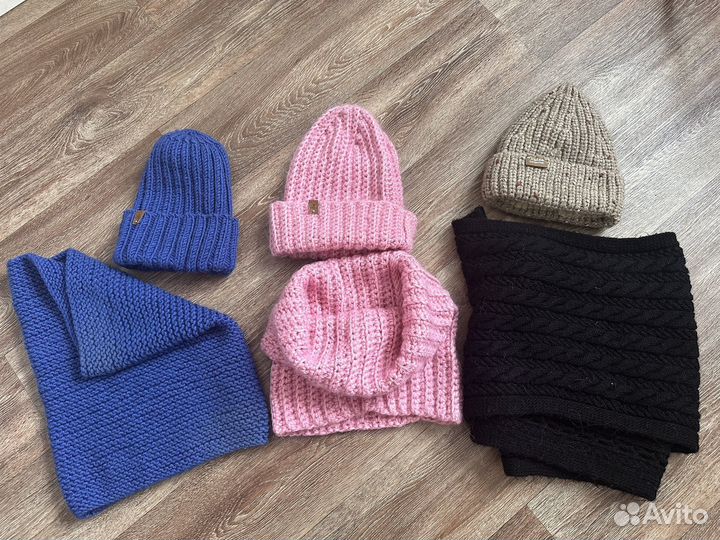 Комплект шапка и снуд женский