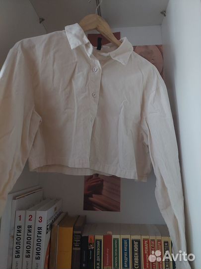 Рубашка укороченная вельветовая