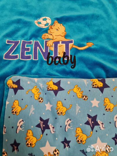 Детский плед фк Зенит + слюнявчик