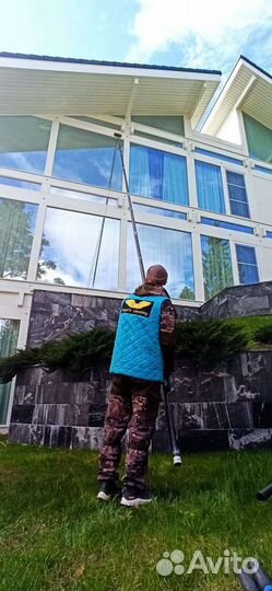 Мойка окон коттеджей и загородных домов, фахверков