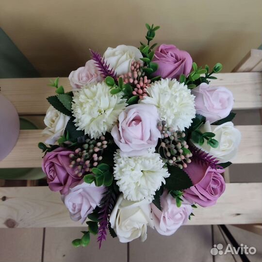 Букет из мыльных роз