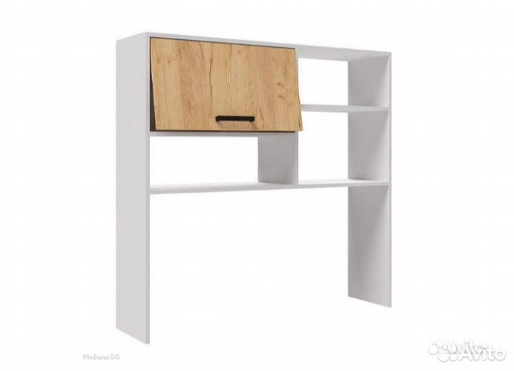 Стол письменный Лючия белый/дуб крафт золотой