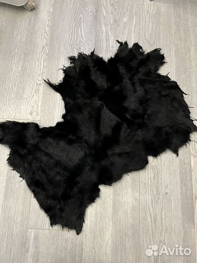 Новый мех сурка черный
