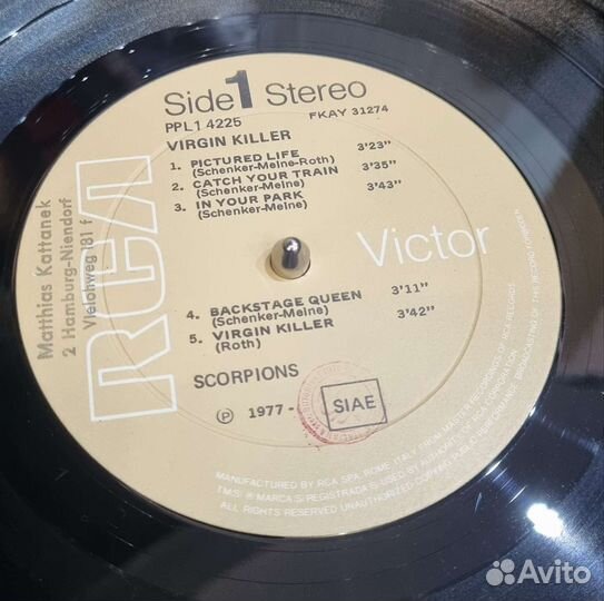 Scorpions - Virgin Killer LP Italy
