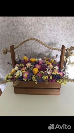 Деревянные ящики для флористики