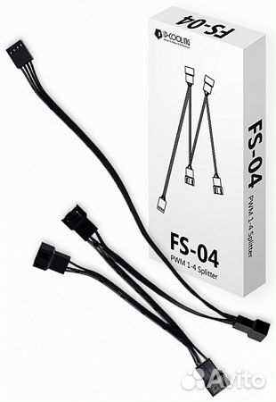 Разветвитель питания 1/4 ID-cooling FS-04 12V,4pin