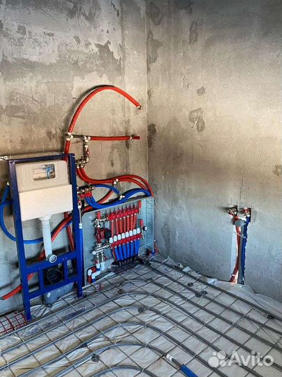 Монтаж разводка систем отопления в домах коттеджах