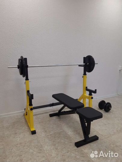 Тренажёр для жима штанга и гантели