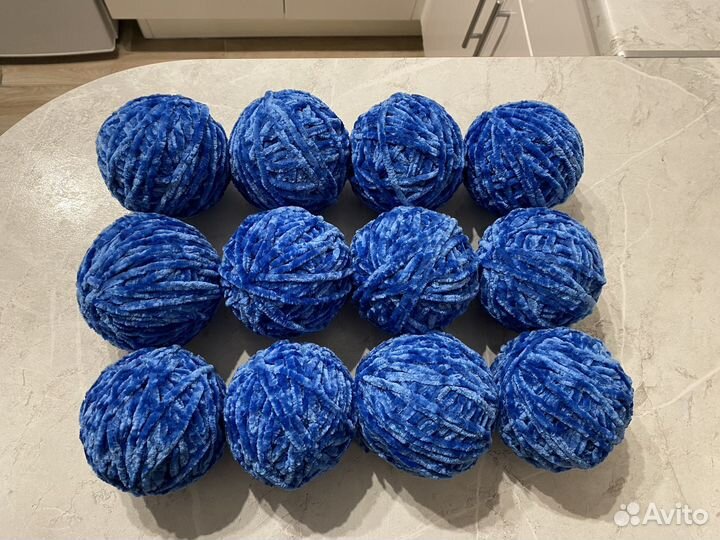 Плюшевая пряжа 12 мотков