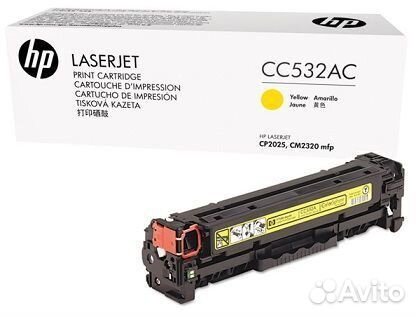 HP CC532AC картридж желтый (2800 стр.)