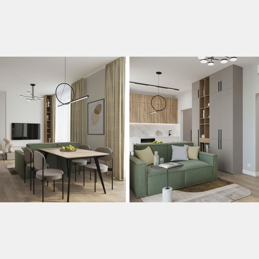 1-к. апартаменты, 58,8 м², 8/10 эт.