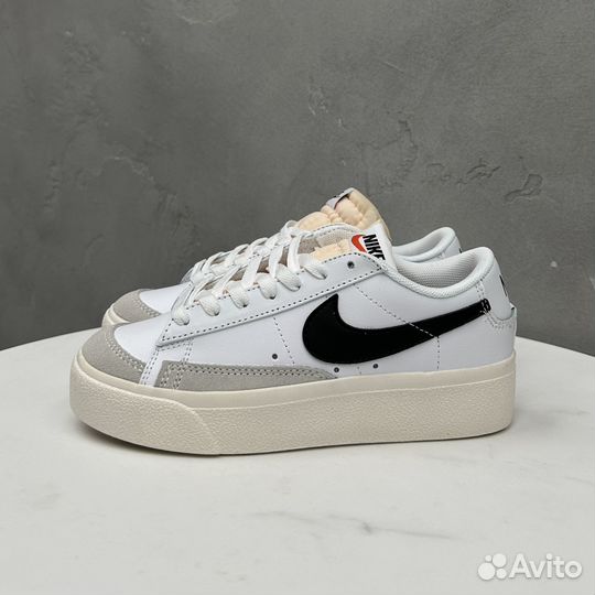 Кеды Nike Blazer Low Platform White Black