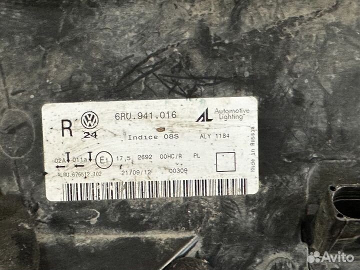 Фара правая левая Volkswagen Polo 5 дефект