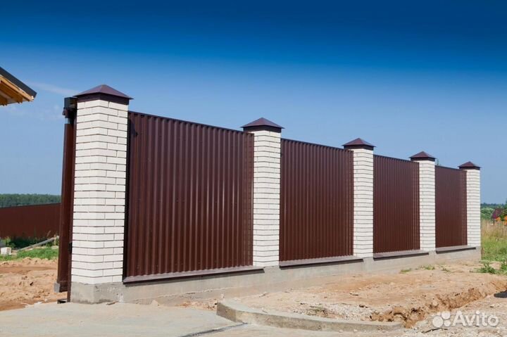Забор из профнастила от изготовителя