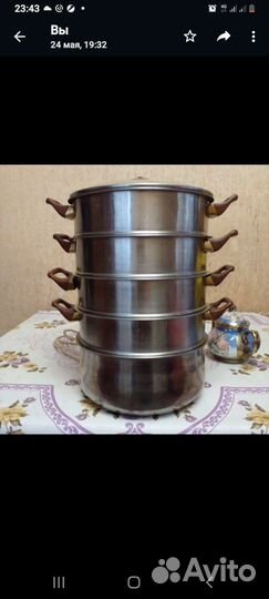 Мантоварка из нержавеющей стали большая