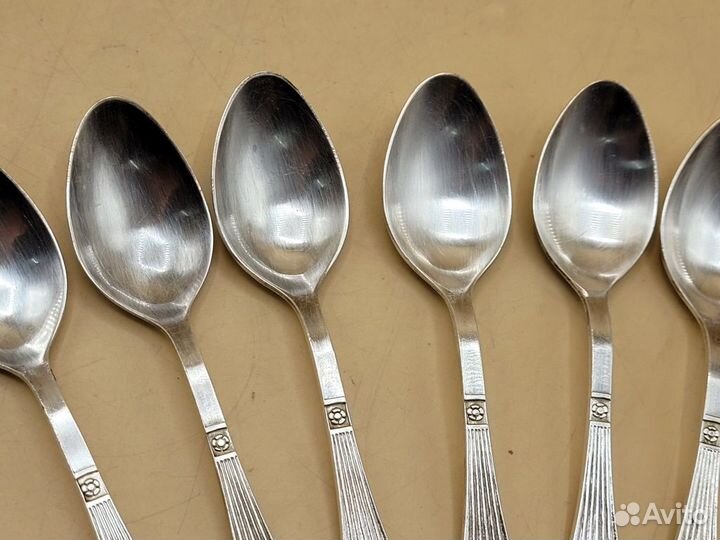 Ложки чайные набор 6 шт мельхиор мнц рмз СССР