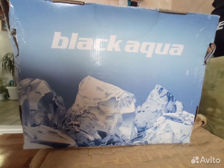 Коньки ледовые раздвижные black aqua as-403