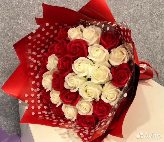 Букет из мыльных роз