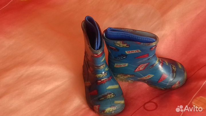 Резиновые сапоги 25 размер с утепленным носочком