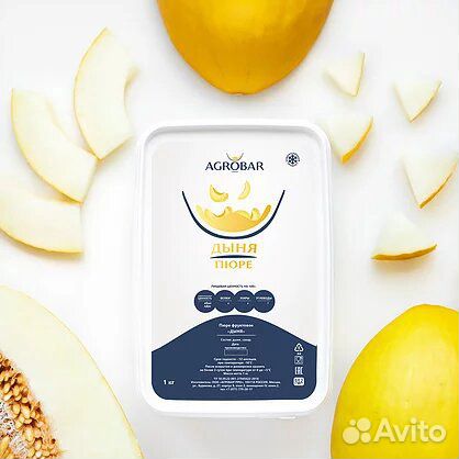 Замороженное пюре Дыня 1кг Агробар