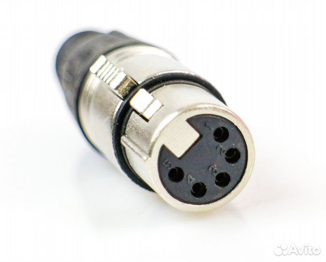 Разъем на кабель XLR female 5Р 5-пиновый