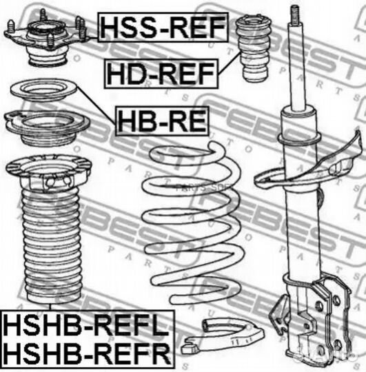 Febest hshbrefl Пыльник амортизатора переднего лев