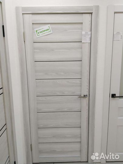 Двери межкомнатные в наличии светло-серые