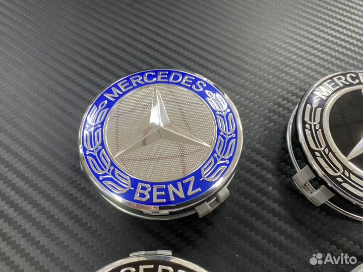 Заглушки в диски 75 мм 4 штуки Mercedes-Benz