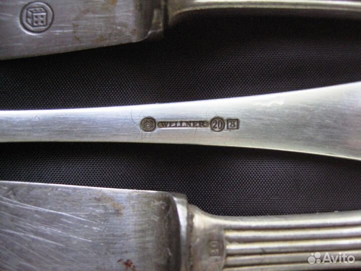 Столовые антиквартные приборы Wellner Германия