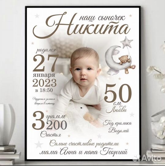 Метрика для новорожденных