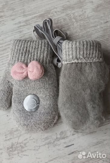 Варежки на девочку на 1 годик