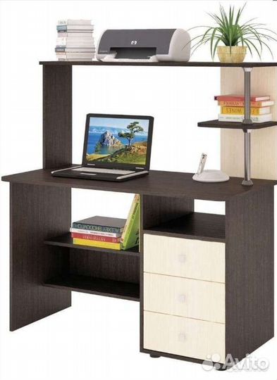 Стол письменный, компьютерный с выдвижными ящиками