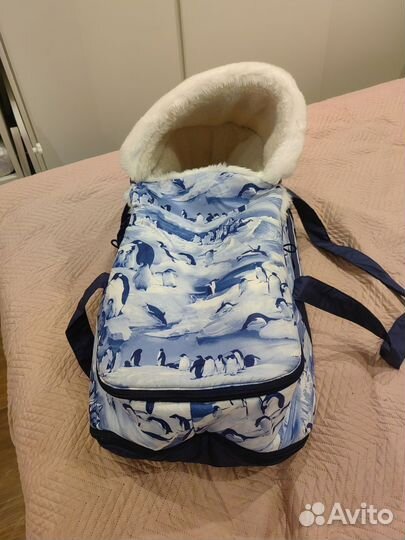 Люлька переноска для новорожденных зимняя