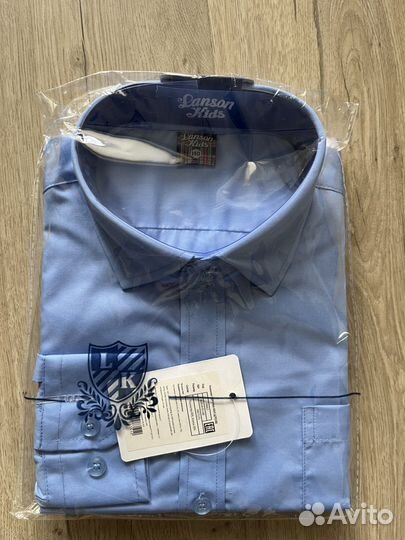 Рубашка школьная на мальчика, голубая, р. 140