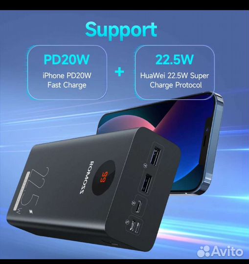 Romoss 40.000 mah power bank 22,5w