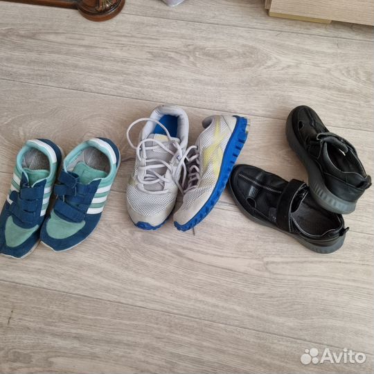 Кроссовки adidas, reebok, туфли нат кожа