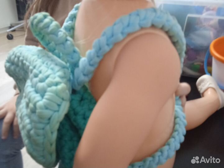 Детский рюкзак из трикотажной пряжи