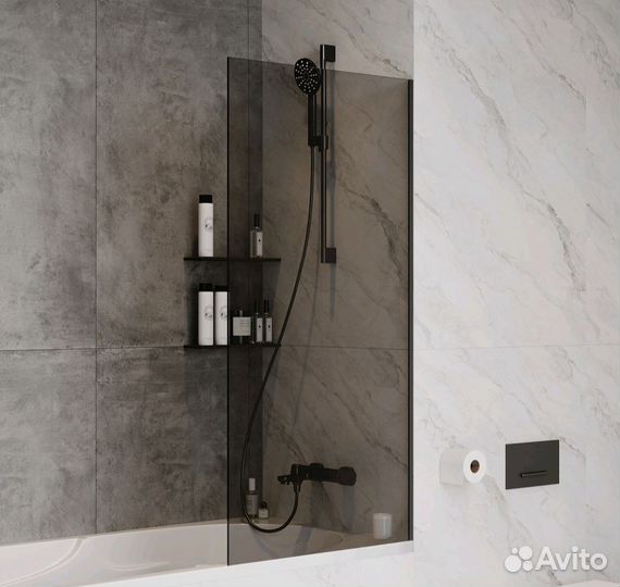 Стеклянная шторка для ванны 140х70