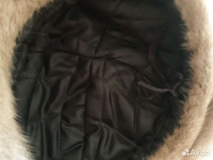 Шапка норковая женская серая